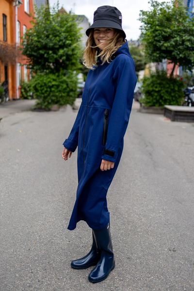 Danefae Premium Regenjas Dames Dogwalker Dark Navy zijkant