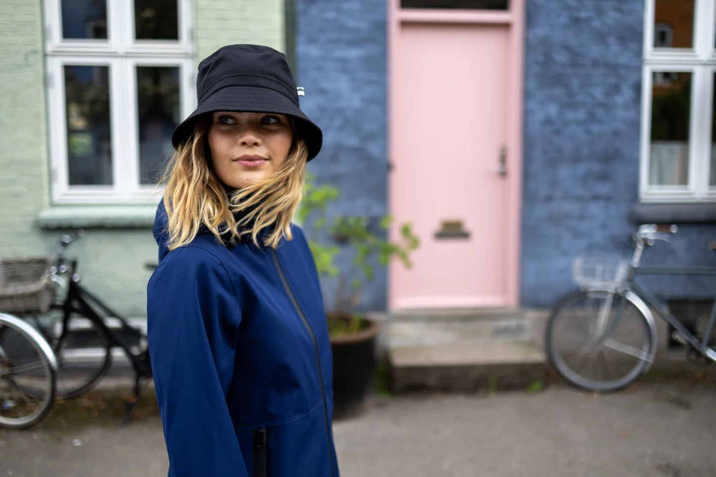 Danefae Premium Regenjas Dames Dogwalker Navy zij