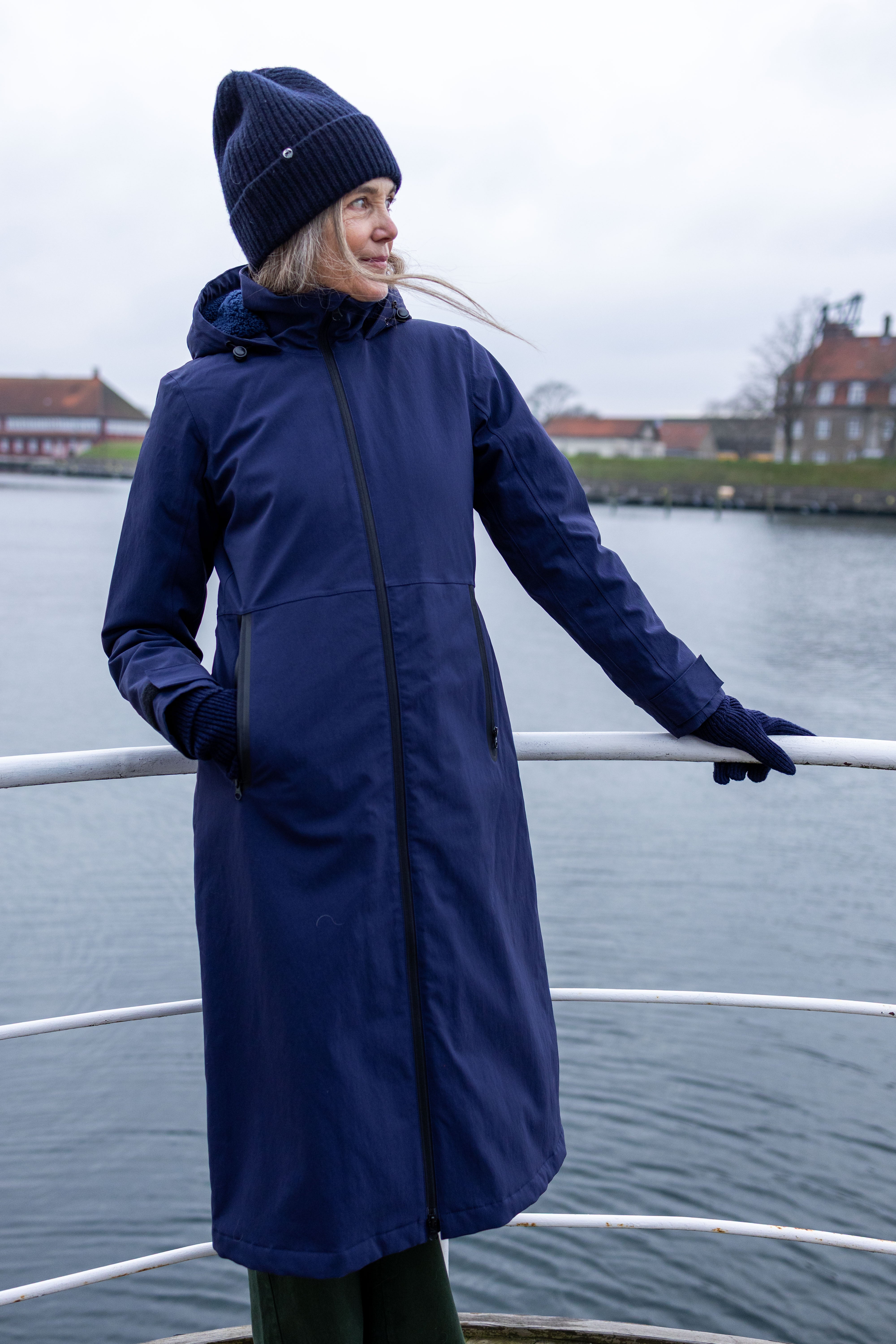 Danefae Premium Winter Regenjas Dames Danesandur Dark Navy voor