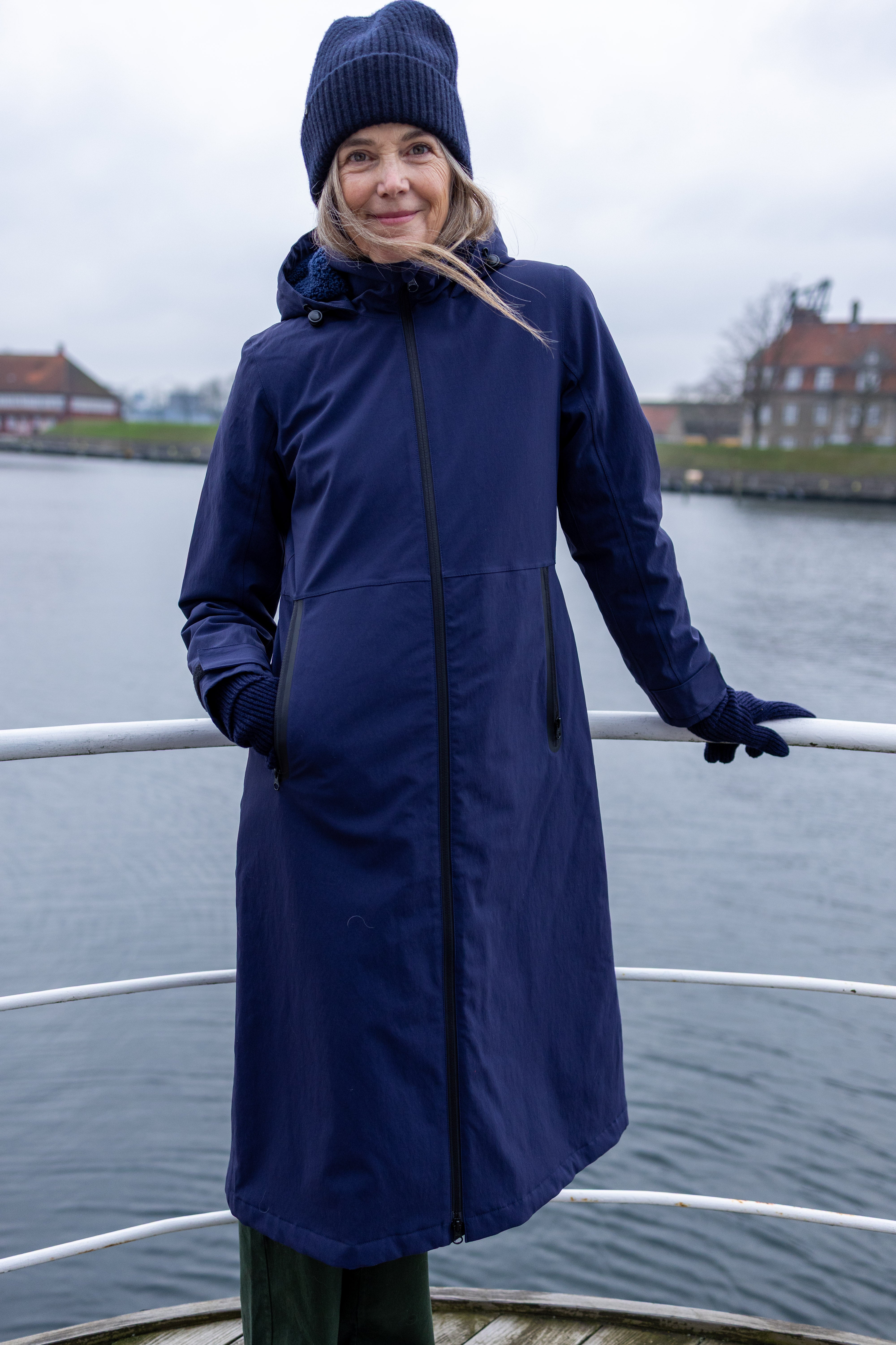 Danefae Premium Winter Regenjas Dames Danesandur Dark Navy voorzijde