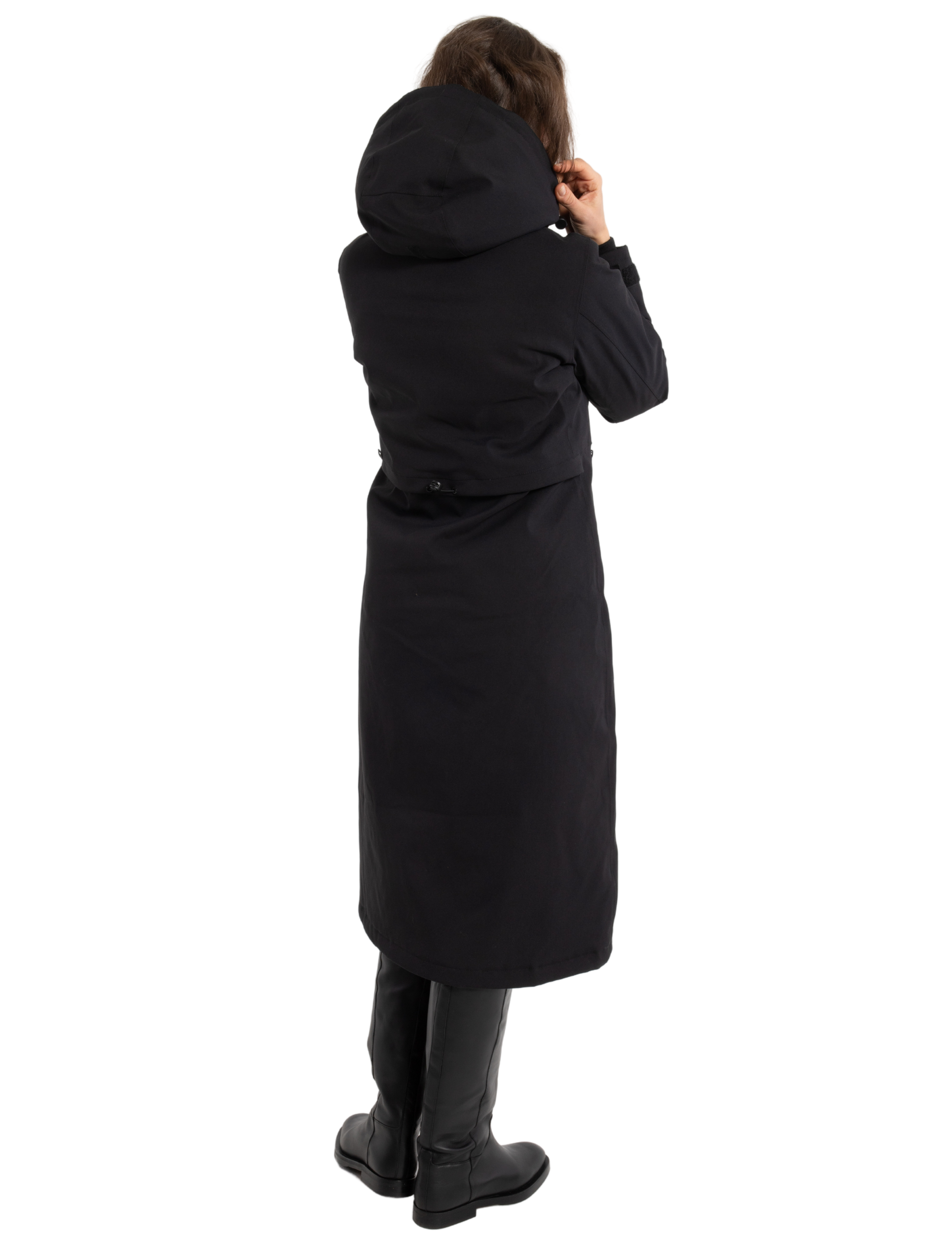 Danefae Premium Winter Regenjas Dames Danesandur Zwart achterkant