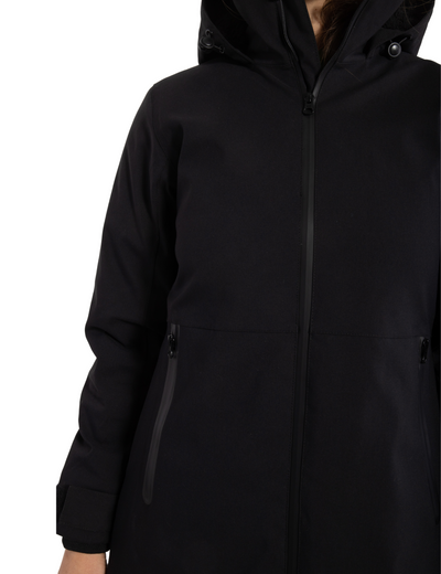 Danefae Premium Winter Regenjas Dames Danesandur Zwart detail