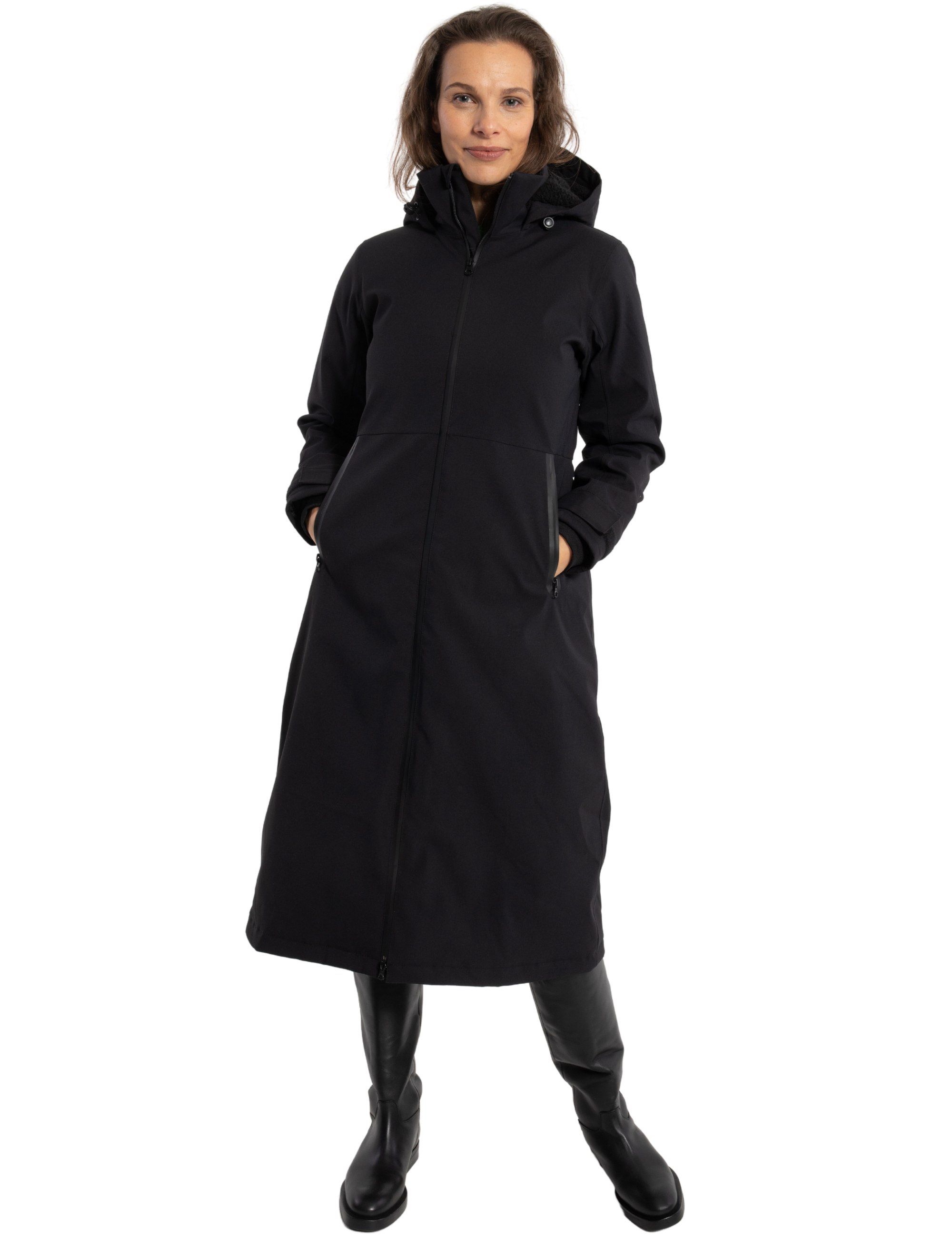 Danefae Premium Winter Regenjas Dames Danesandur Zwart model voor