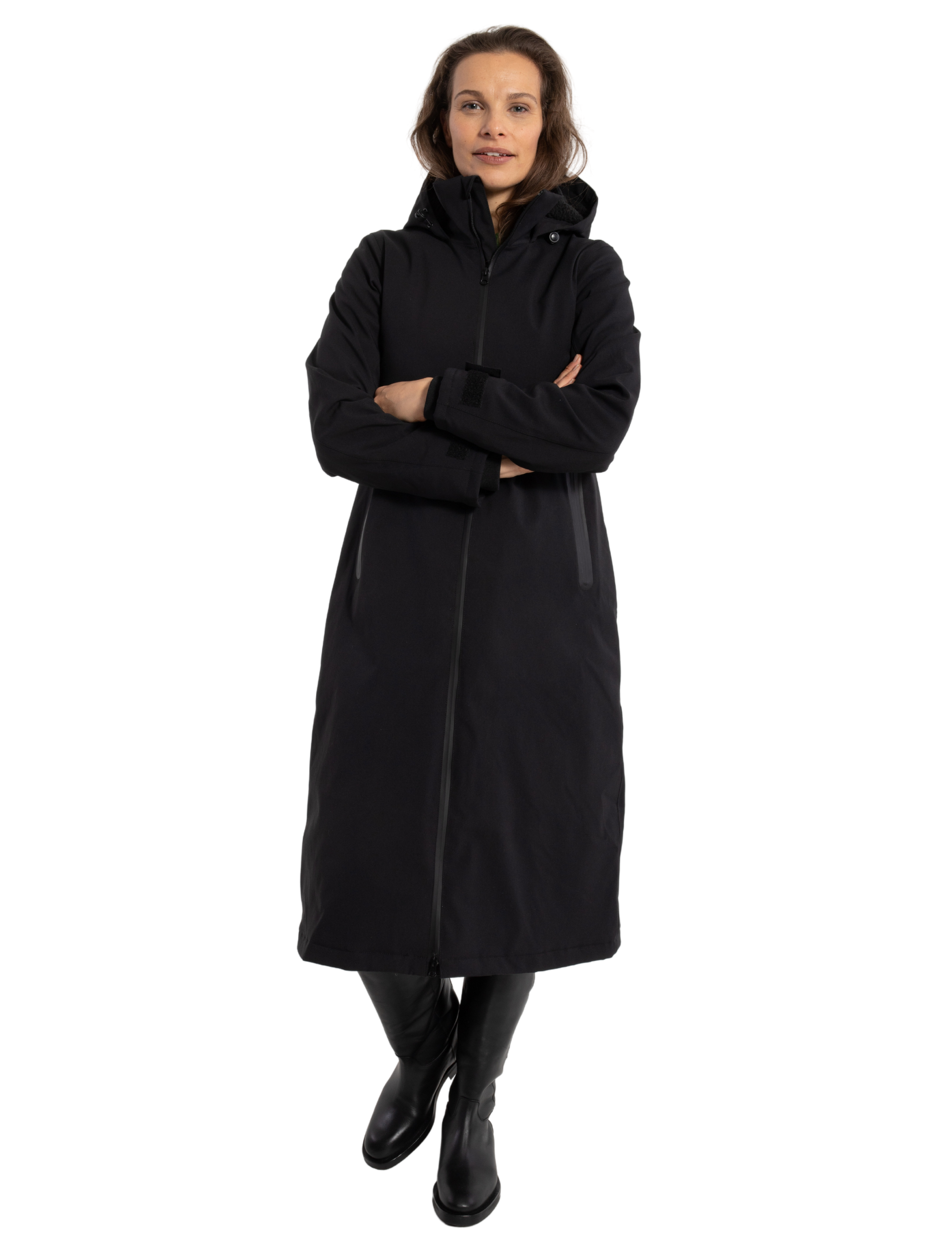 Danefae Premium Winter Regenjas Dames Danesandur Zwart voorzijde