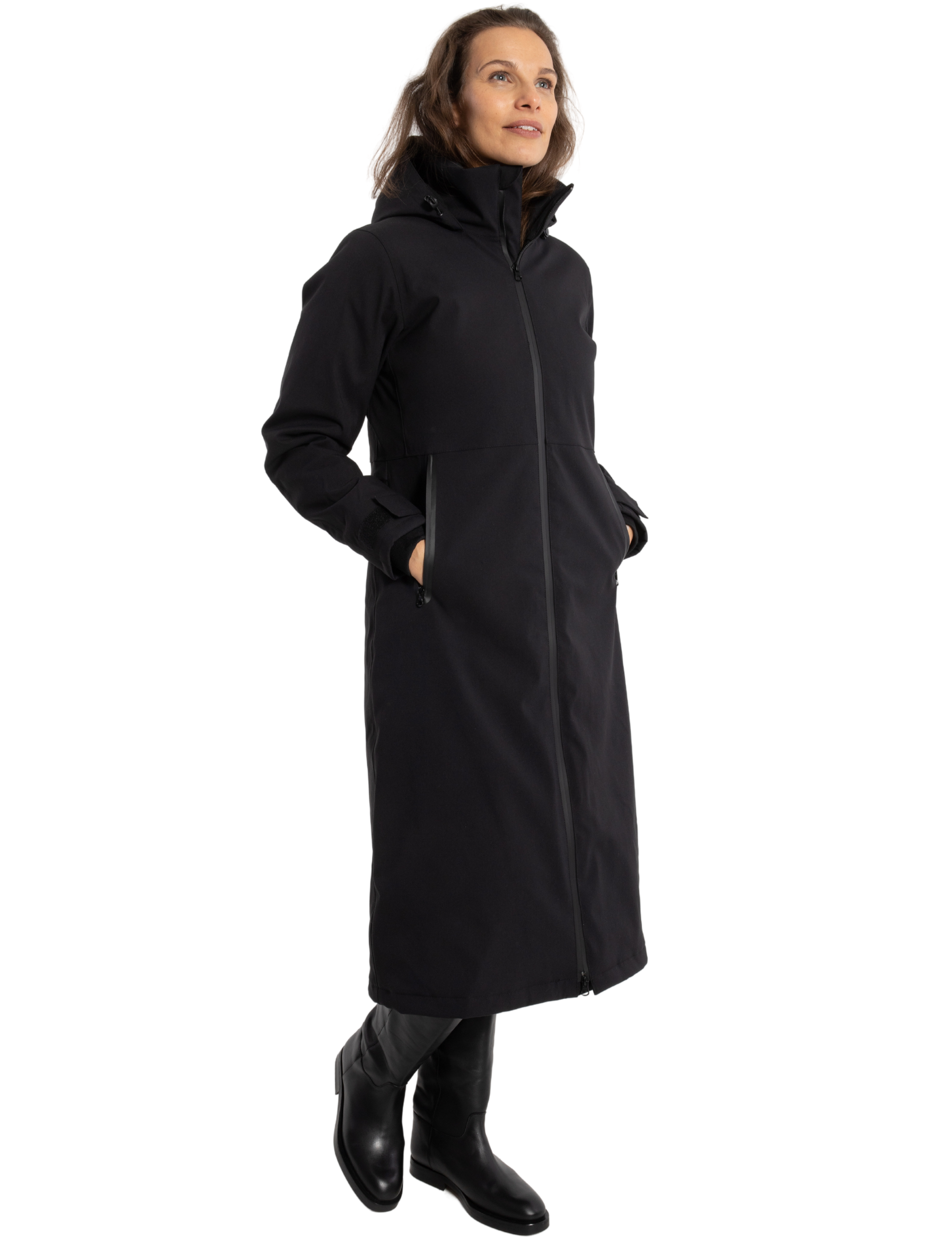 Danefae Premium Winter Regenjas Dames Danesandur Zwart zijkant