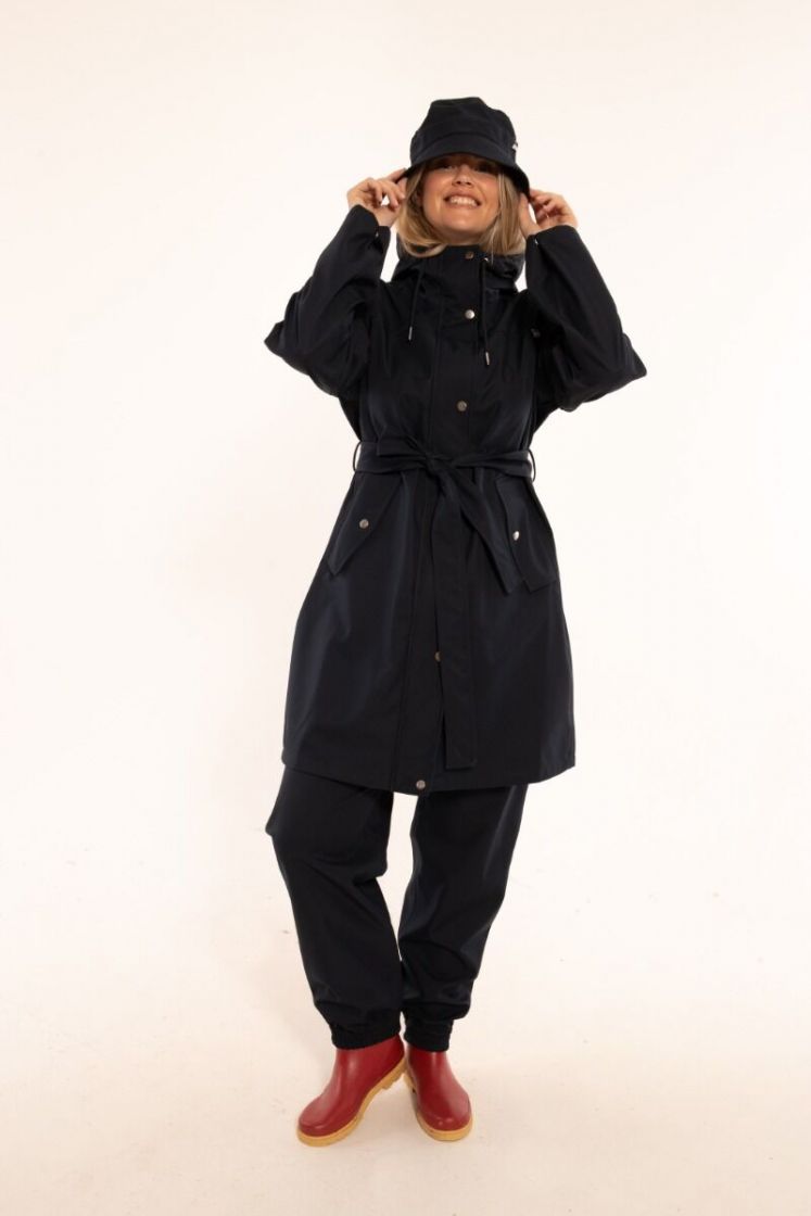 Danefae Regenjas Dames Danerainlover Donkerblauw model voor