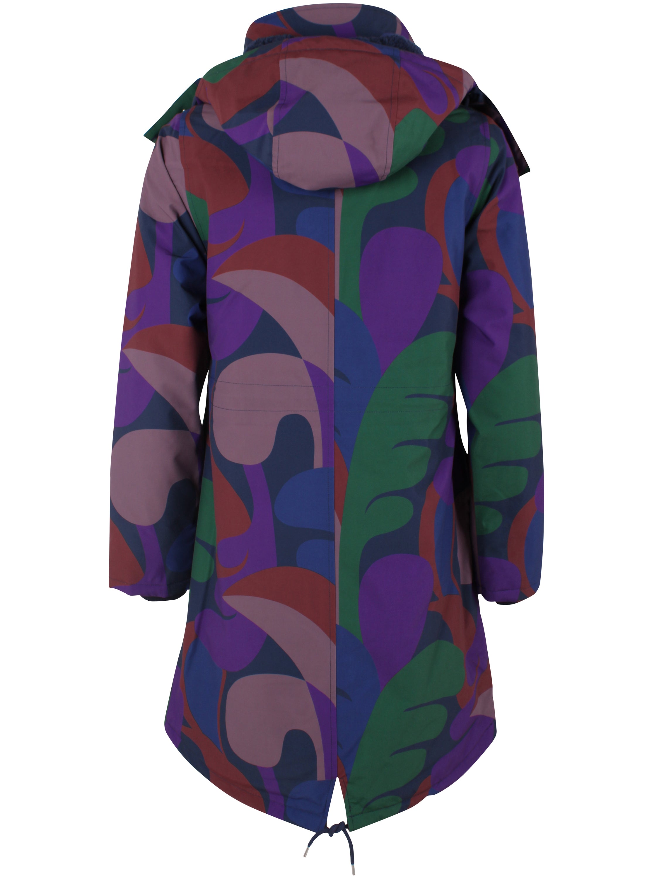 Danefae_Regenjas_Dames_Daneturell_Grey_Plum_Trops back