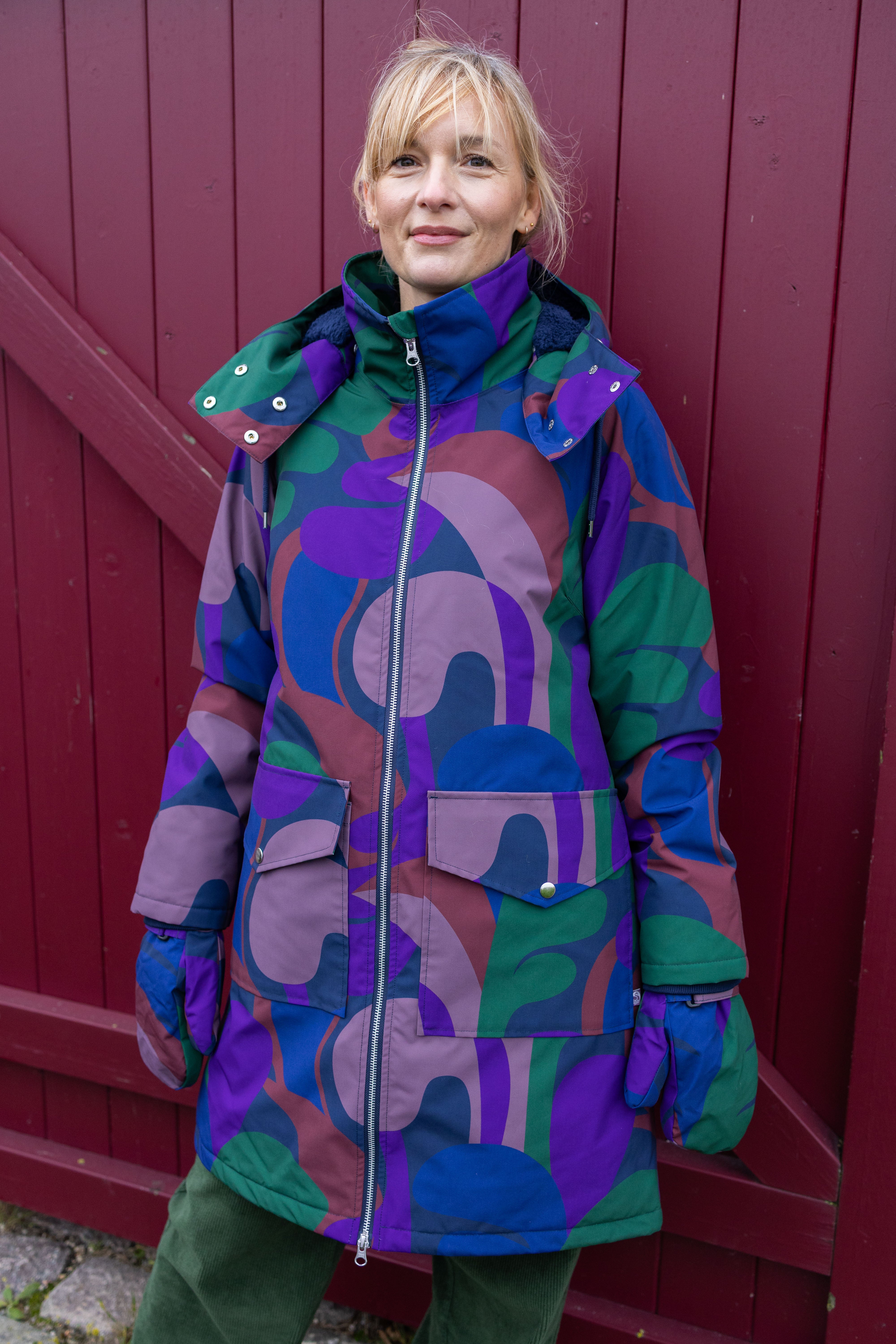 Danefae Regenjas Dames Daneturell Grey Plum Trops model