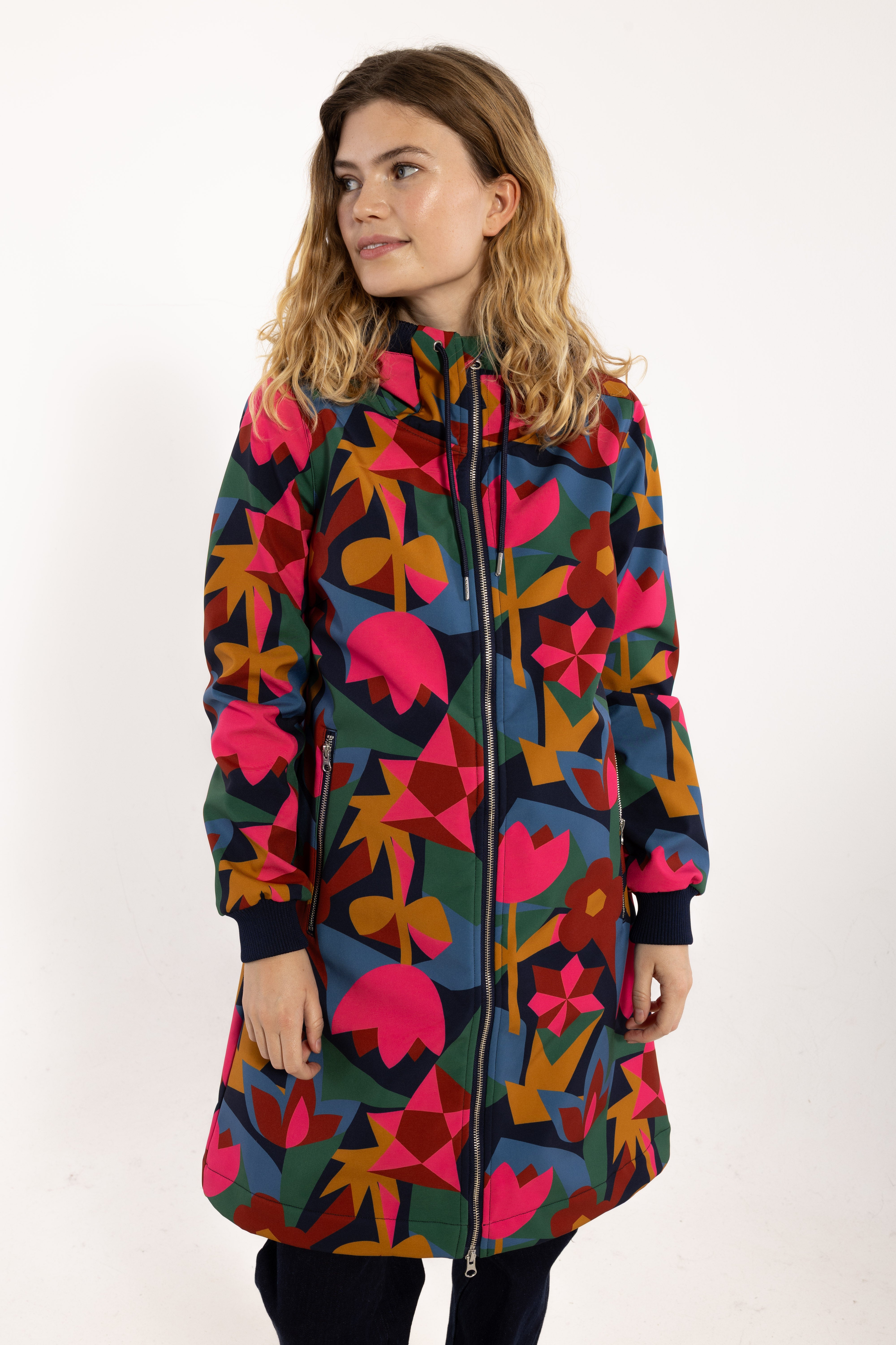 Danefae Softshell Regenjas Danejane  Cherry Geofleur 
