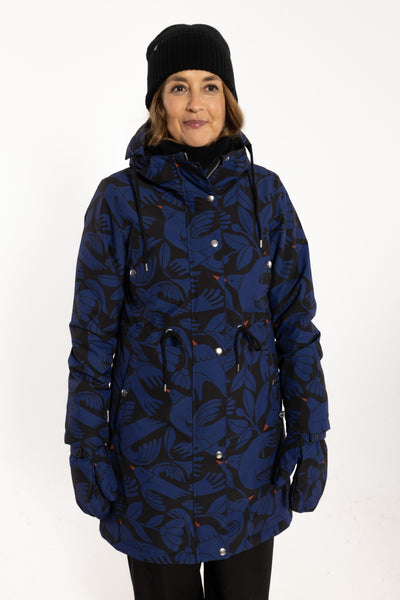 Danefae Winter Regenparka Dames Danenora Black/ Deep Blue Birdieup
