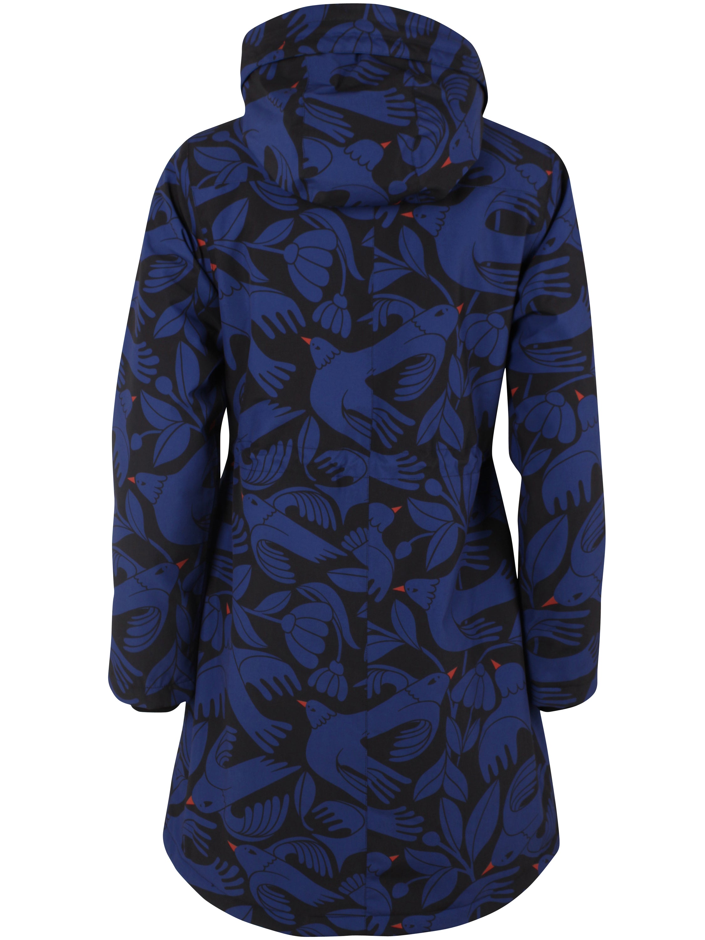 Danefae Winter Regenparka Dames Danenora Black/ Deep Blue Birdieup back