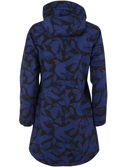 Danefae Winter Regenparka Dames Danenora Black/ Deep Blue Birdieup back