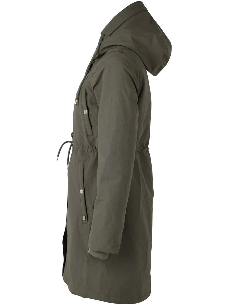 Danefae Winter Regenparka Dames Danenora Dark Amy side