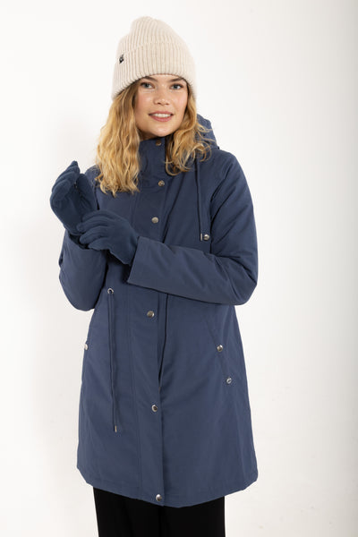 Danefae Winter Regenparka Dames Danenora Dark Grey Blue
