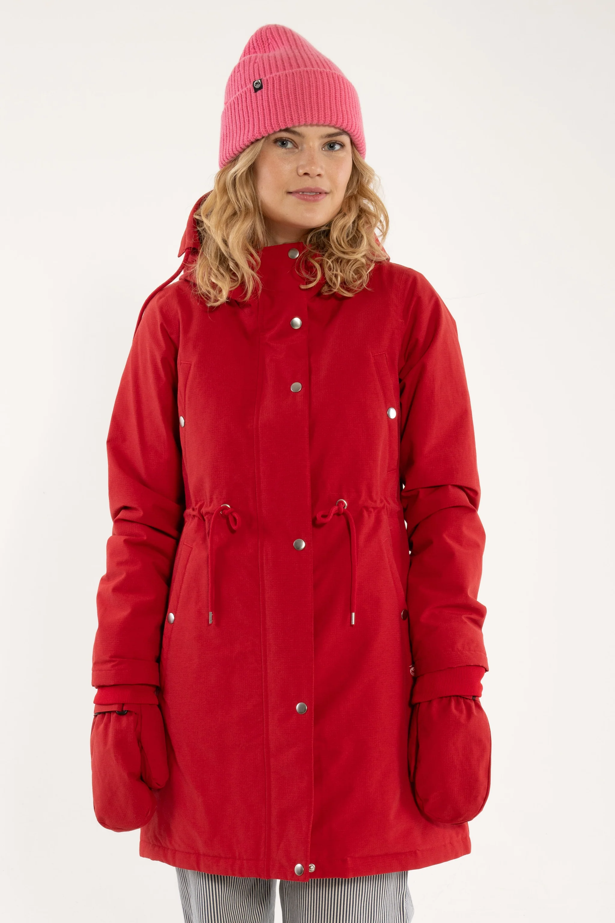  Danefae Winter Regenparka Dames Danenora Dark Red model1