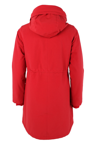  Danefae Winter Regenparka Dames Danenora Dark Red model back