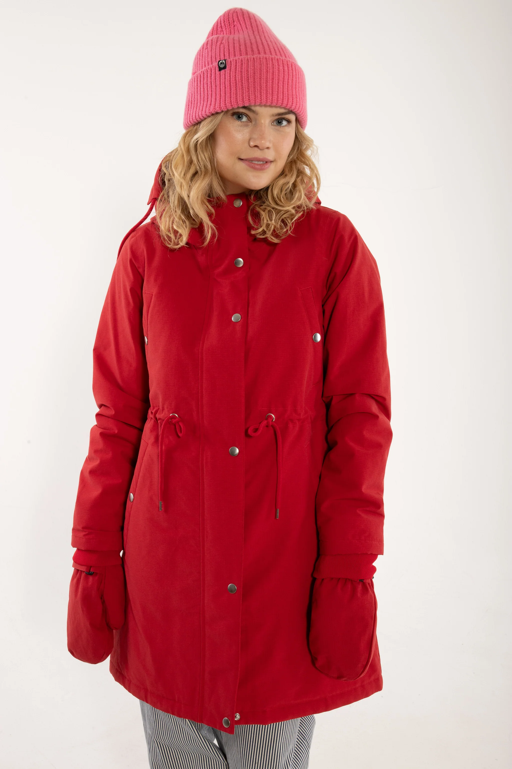  Danefae Winter Regenparka Dames Danenora Dark Red model voor
