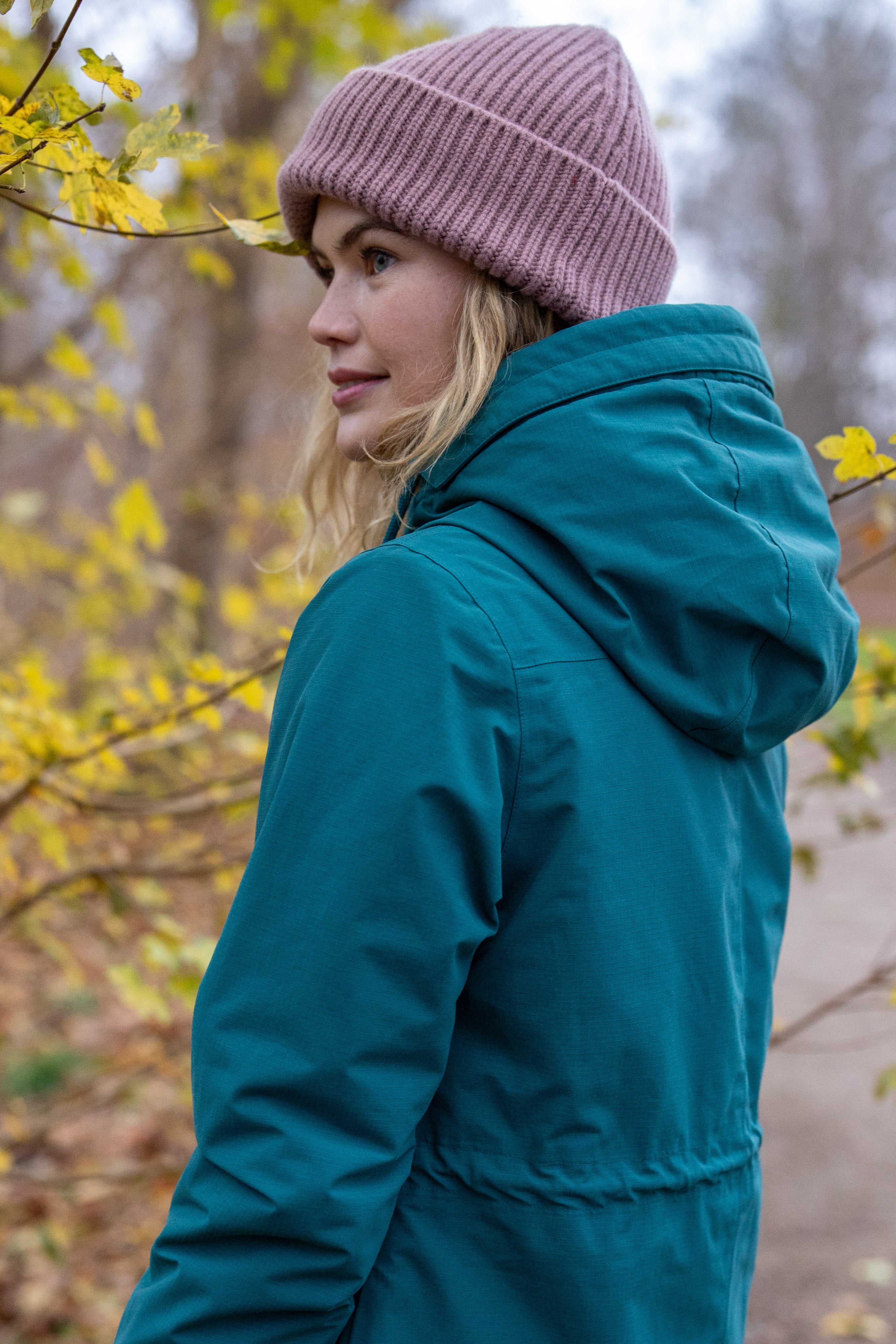 Danefae Winter Regenparka Dames Danenora Dark Slate achter