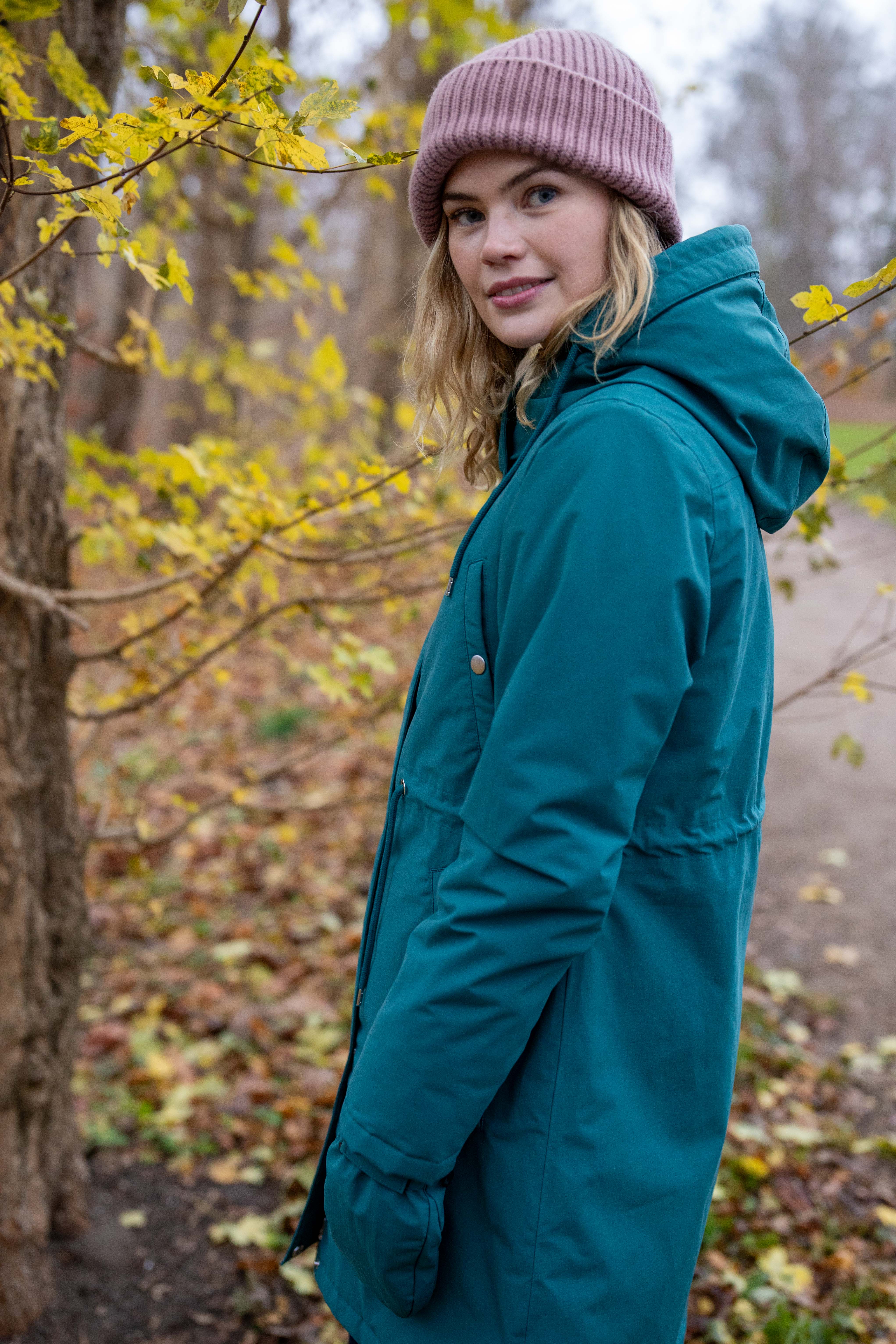 Danefae Winter Regenparka Dames Danenora Dark Slate zij