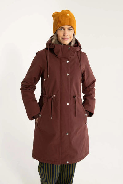 Danefae Winter Regenparka Dames Danenora Deep Bordeaux voor