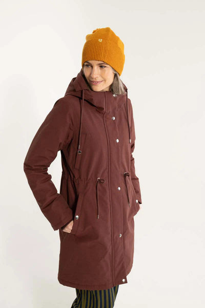 Danefae Winter Regenparka Dames Danenora Deep Bordeaux voorkant