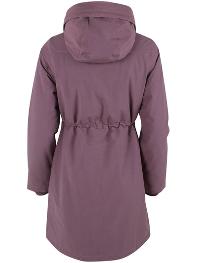 Danefae Winter Regenparka Dames Danenora Grey Plum back