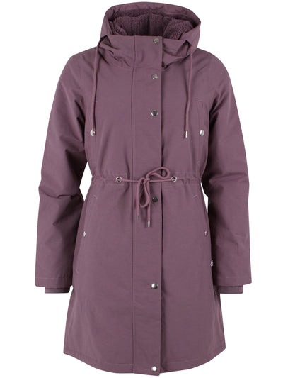 Danefae Winter Regenparka Dames Danenora Grey Plum front