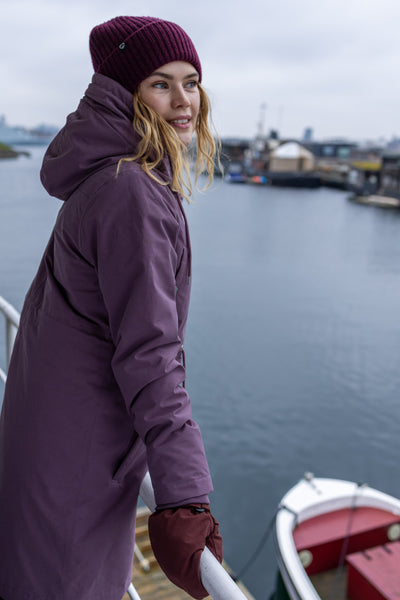 Danefae Winter Regenparka Dames Danenora Grey Plum model