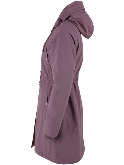 Danefae Winter Regenparka Dames Danenora Grey Plum side