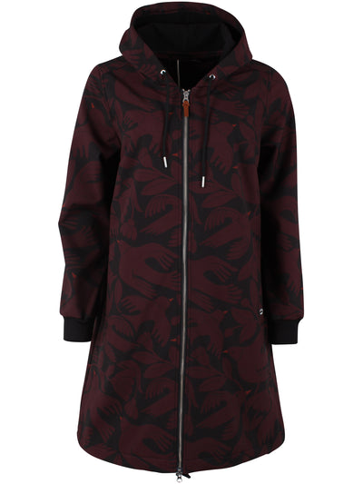 Danekarla Softshell Black/Dark Wine Birdie front