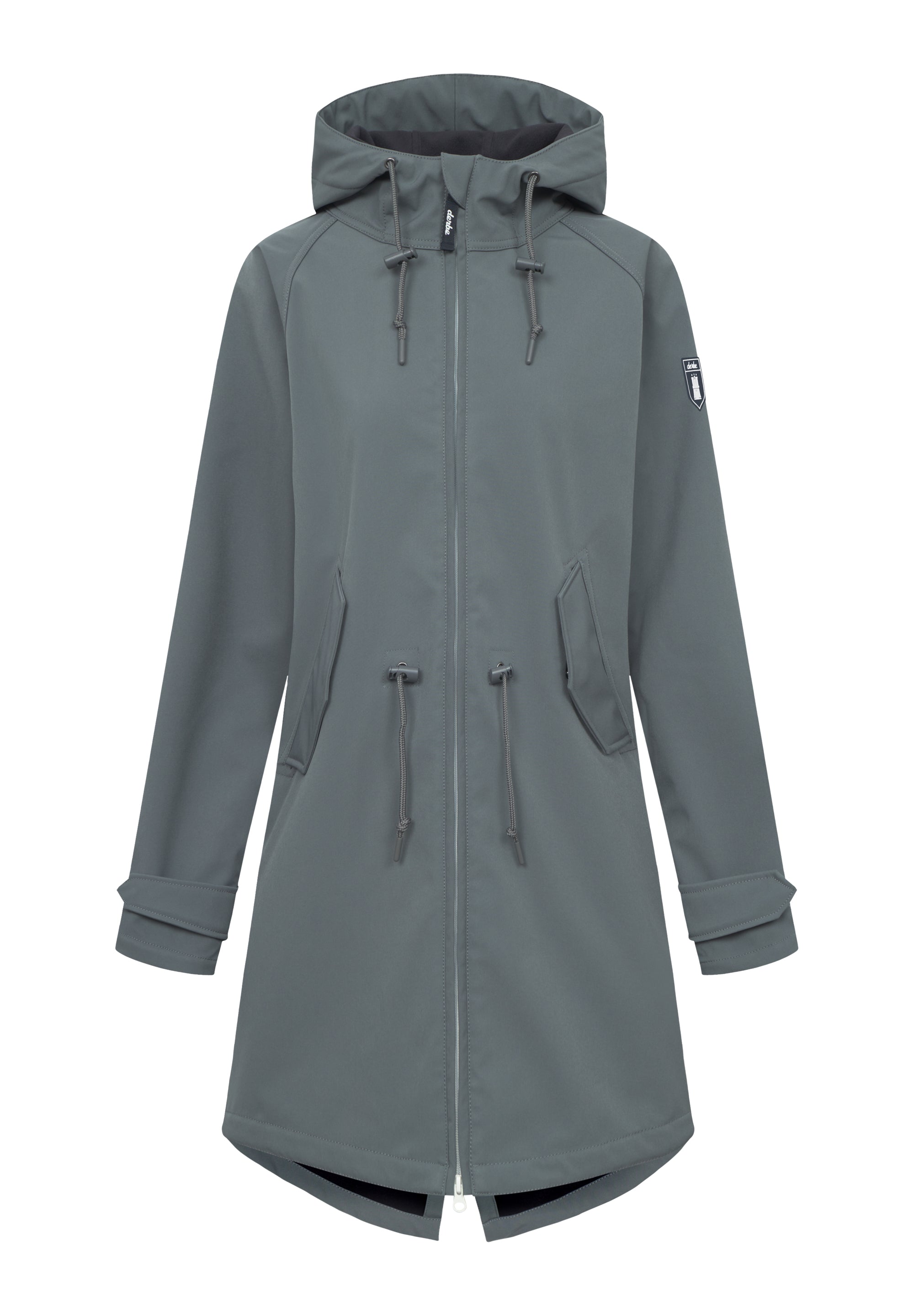 Derbe Regenjas Dames Friese Island Lava Smoke/ Grijs front