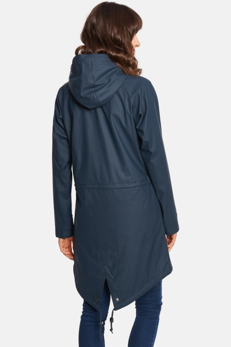 Derbe Regenjas Traveby Friese Fisher Dames Navy back
