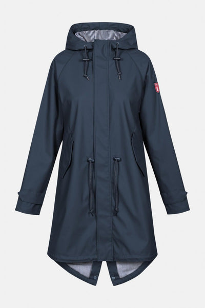 Derbe Regenjas Traveby Friese Fisher Dames Navy front