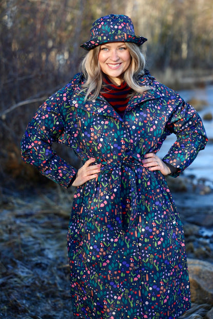 Danefae Regenjas Dames Elisabeth Dark Navy Botanical