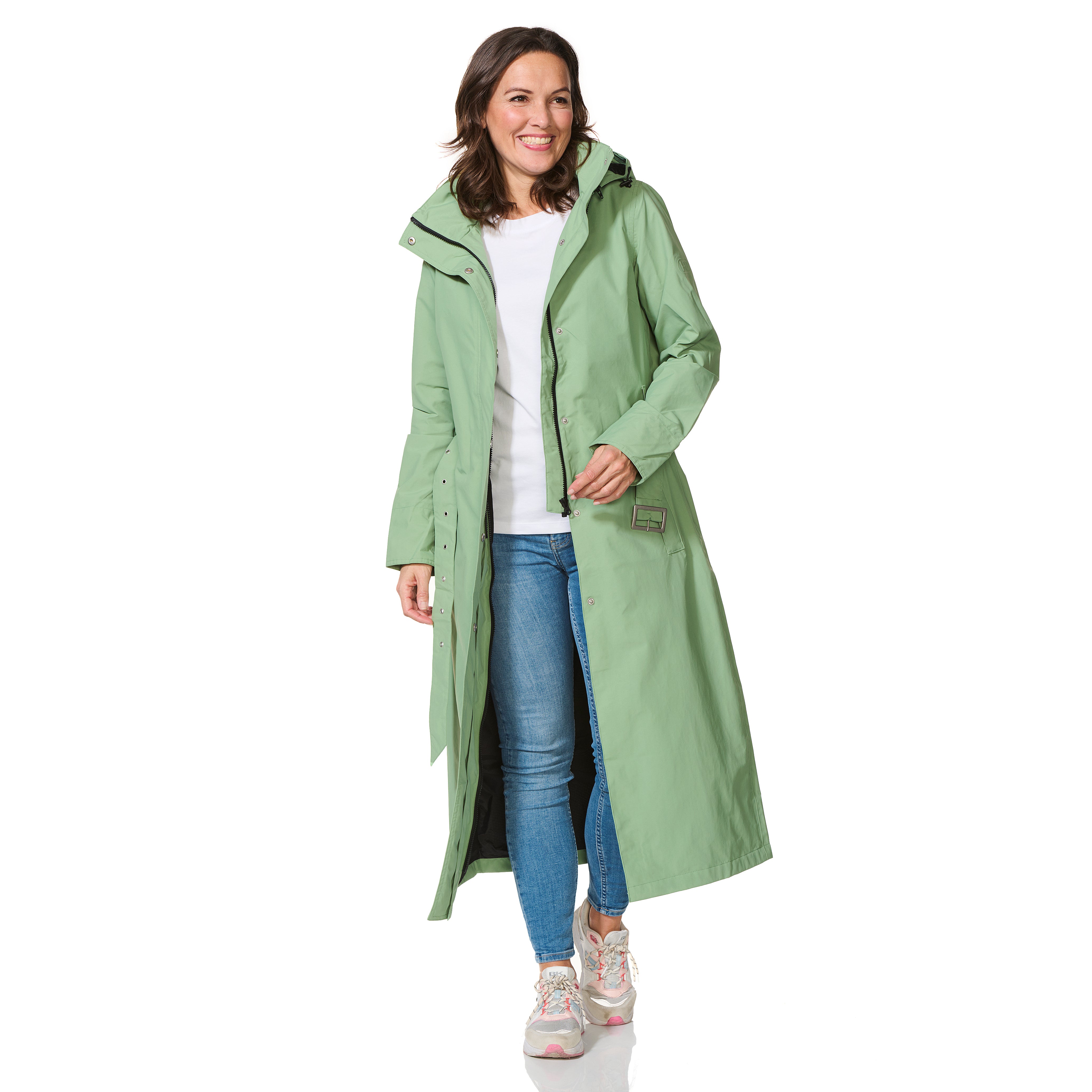 Happy Rainy Days Extra Long Raincoat Montreal Frost Mint