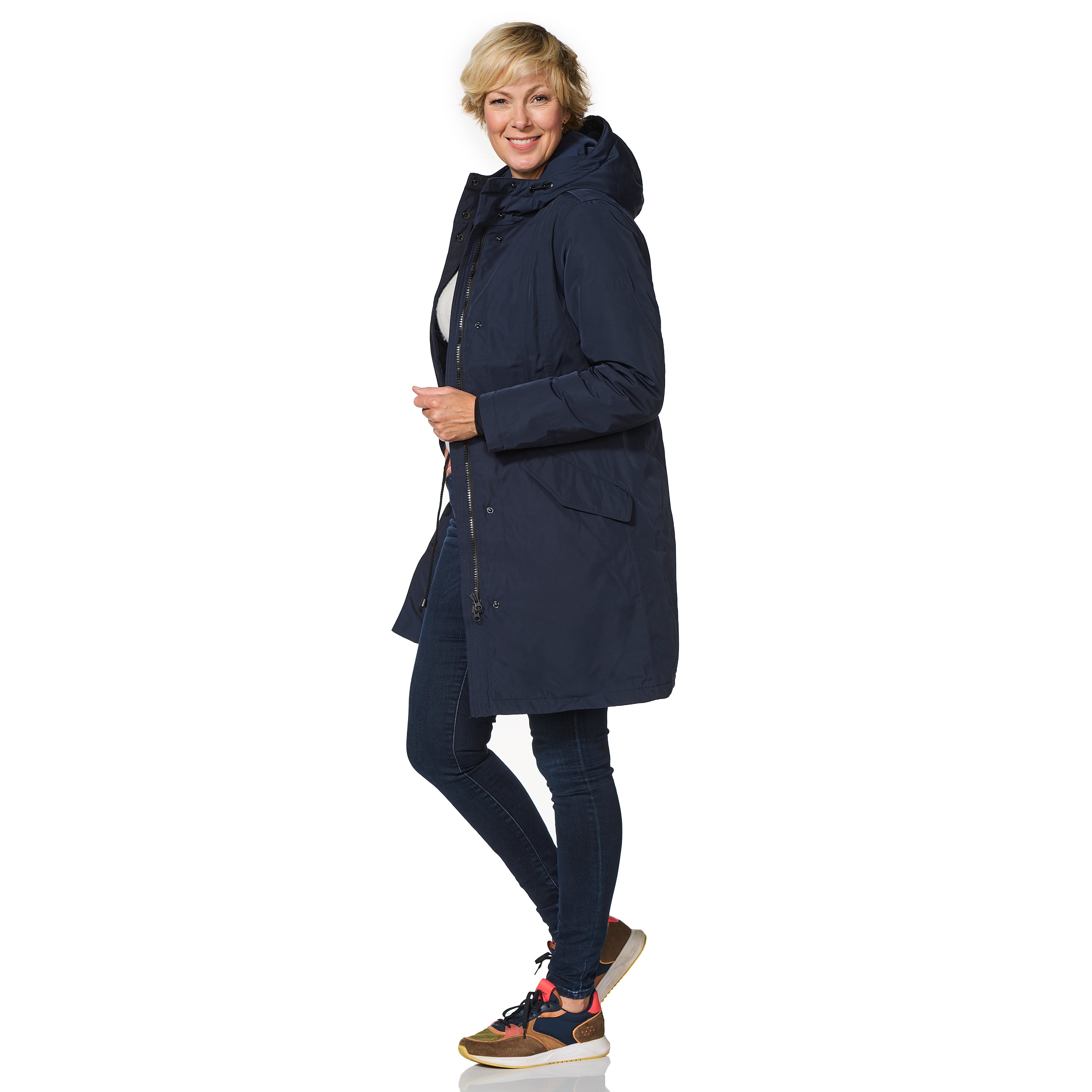 Happy Rainy Days Winter Jacket Women Orlando Blue