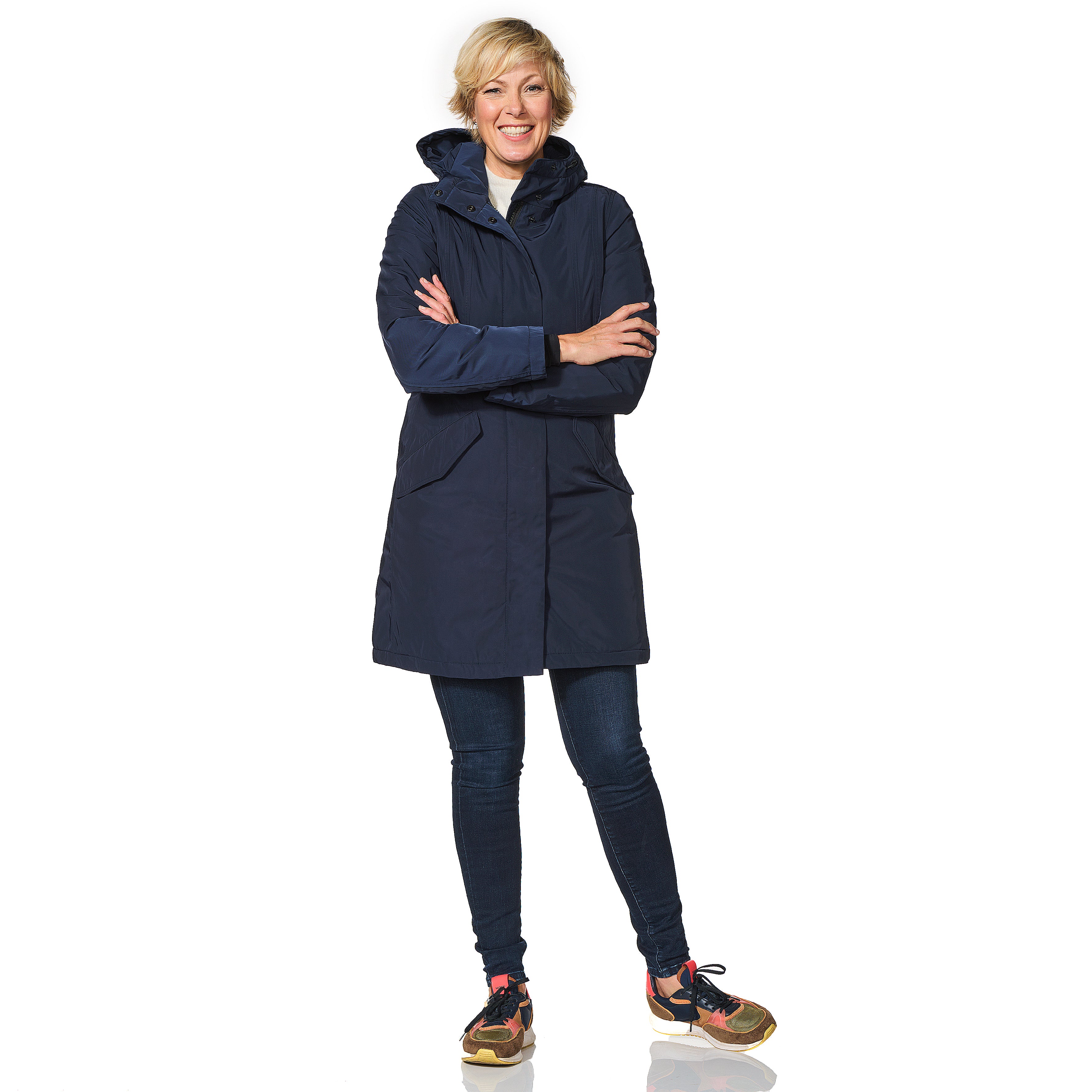 Happy Rainy Days Winter Jacket Women Orlando Blue