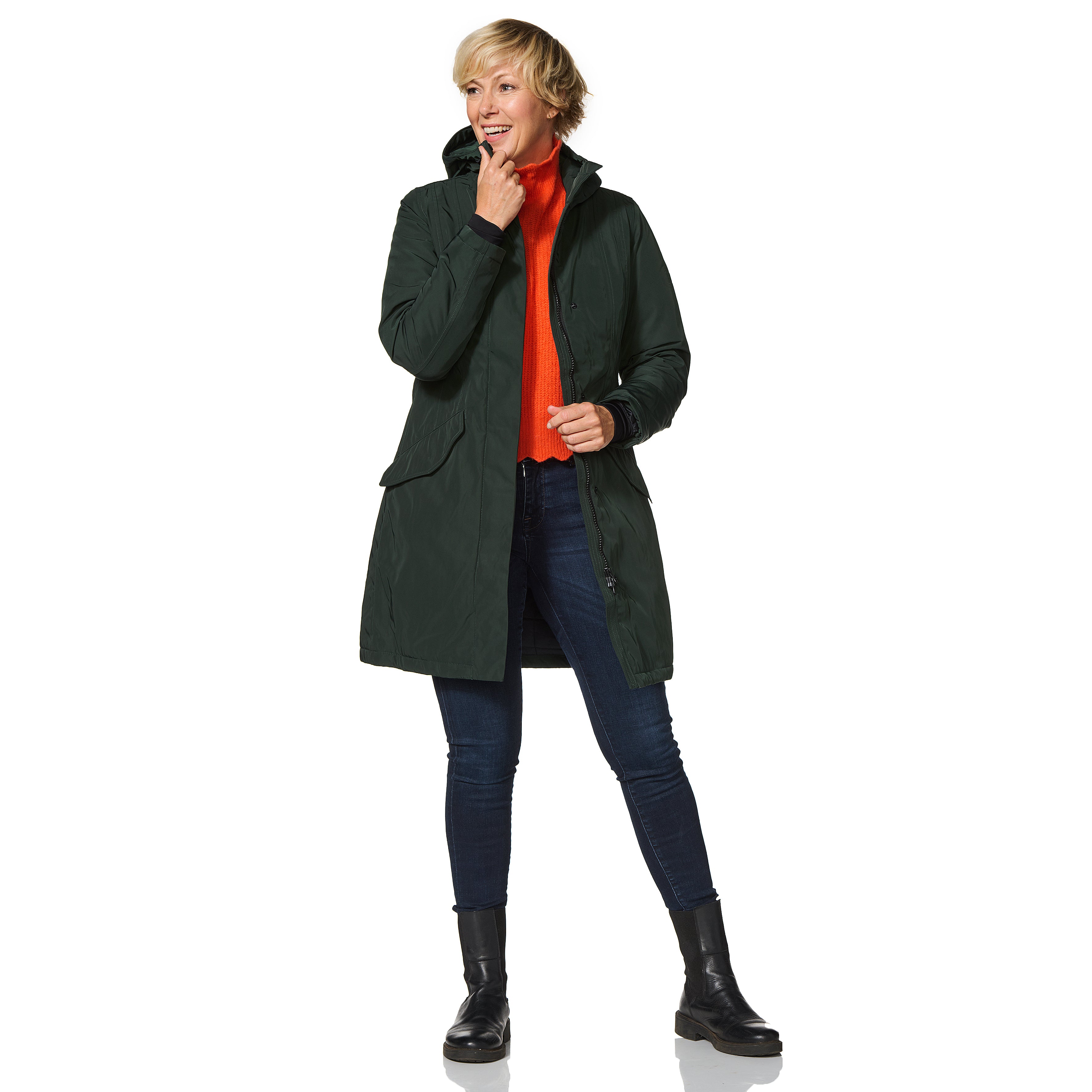 Happy Rainy Days Winter Jacket Women Orlando Black