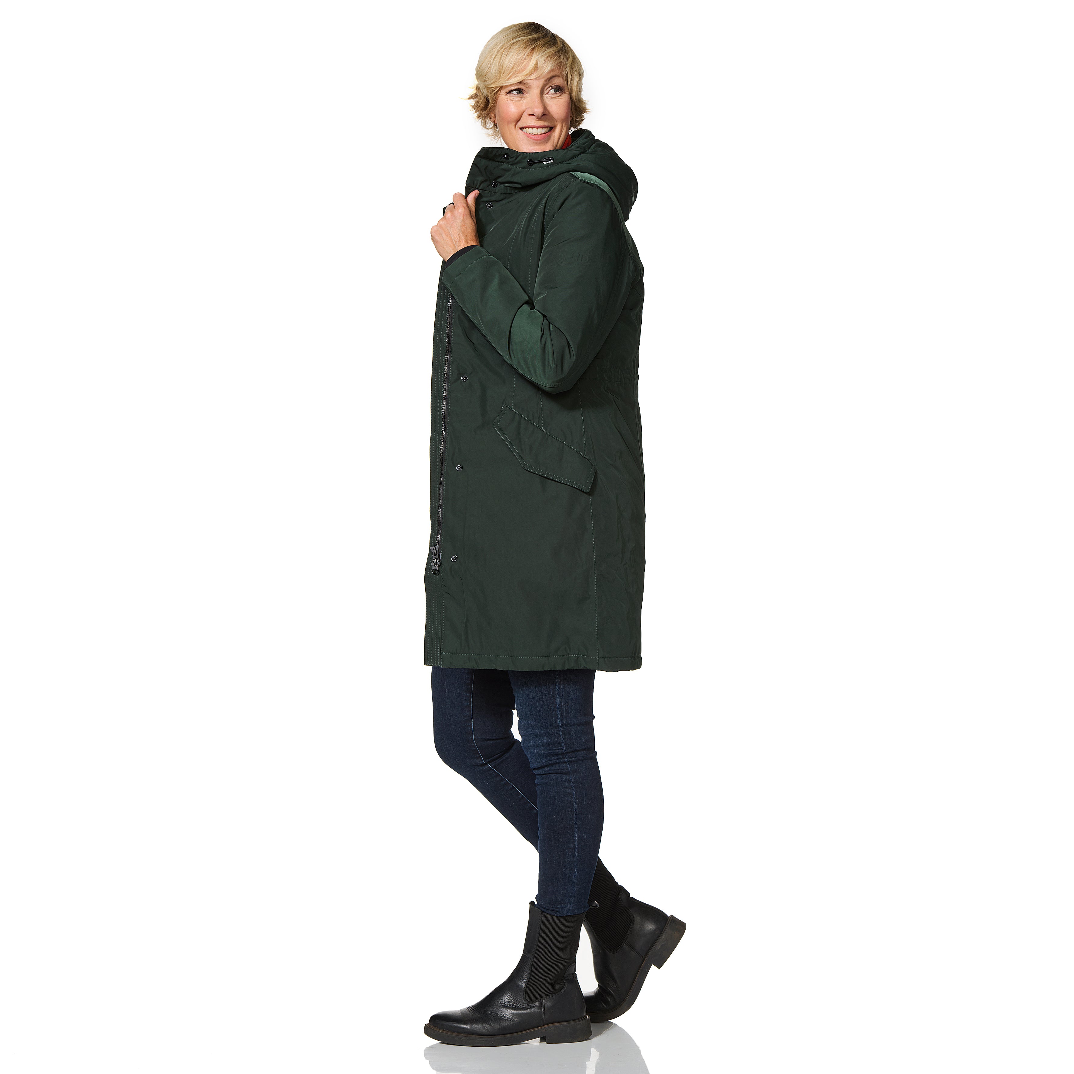 Happy Rainy Days Winter Jacket Women Orlando Black