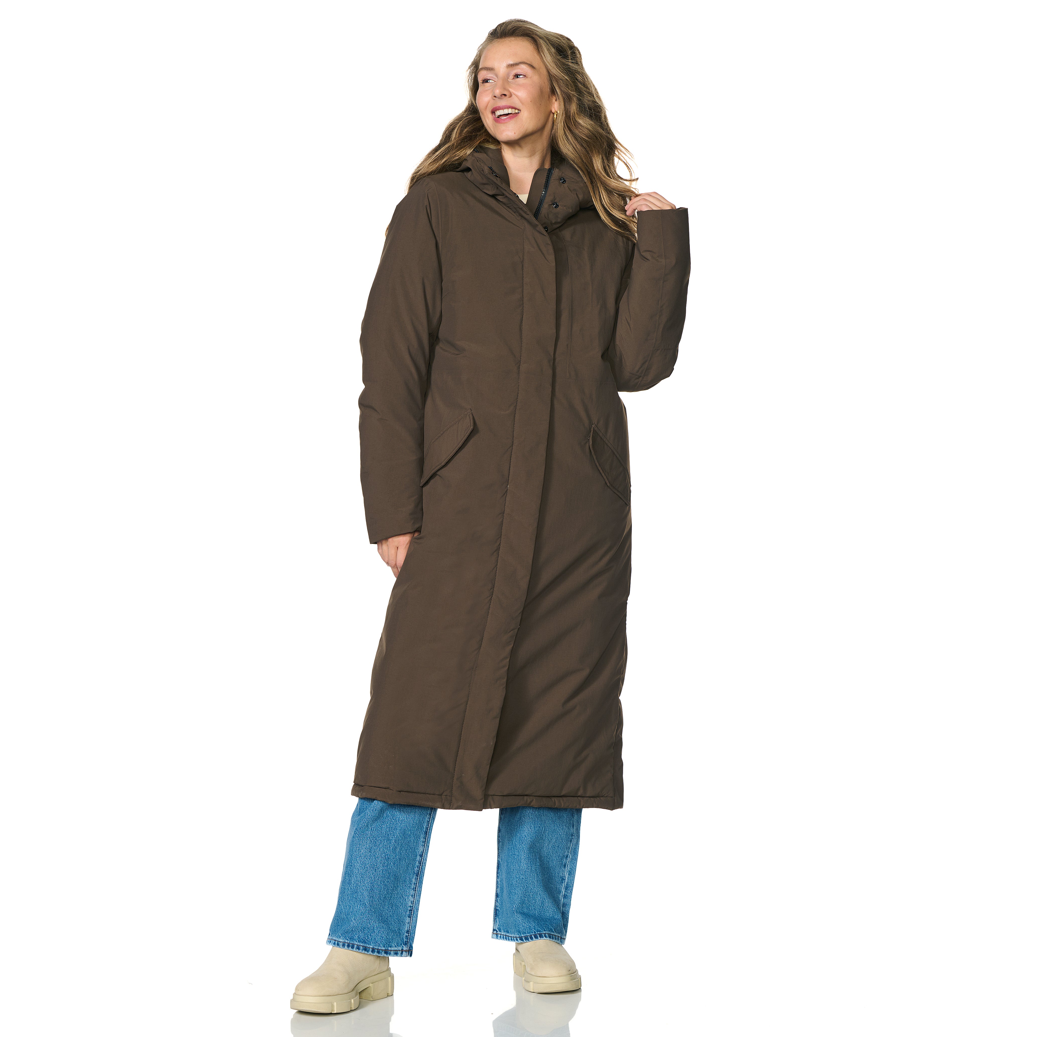 Happy Rainy Days Winter Regenmantel Damen Vancouver Dunkelbraun