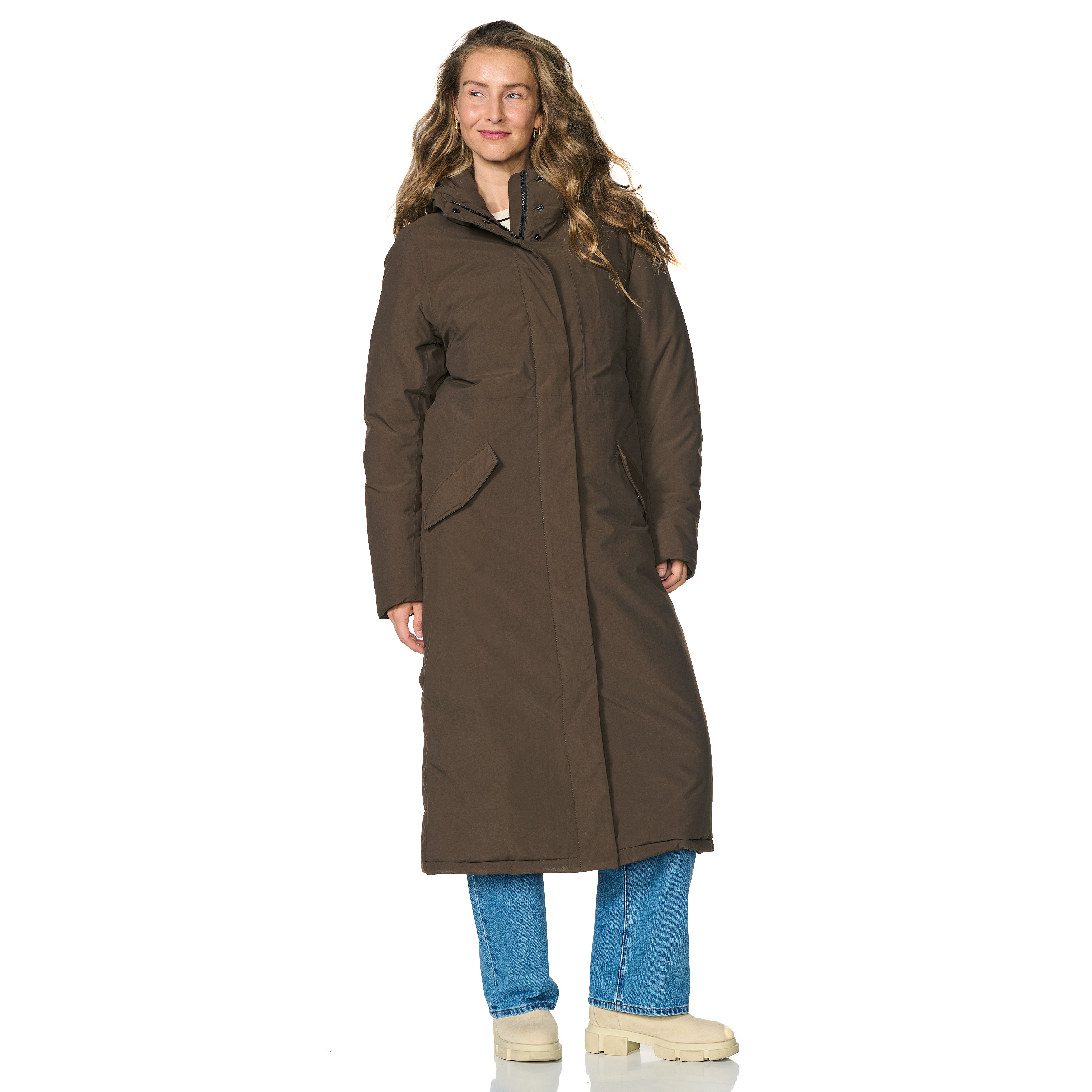 Happy Rainy Days Winter Regenmantel Damen Vancouver Dunkelbraun