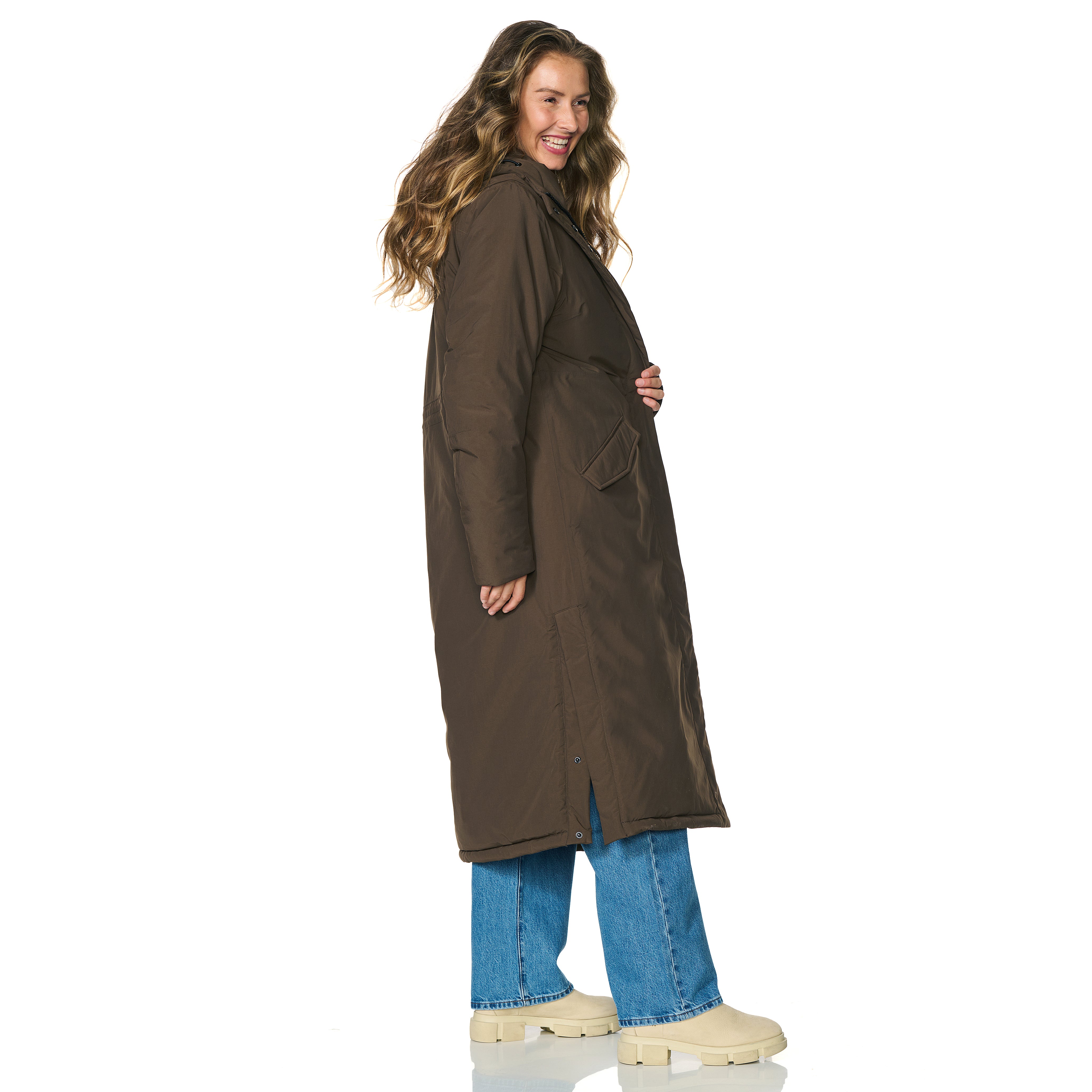 Happy Rainy Days Winter Regenmantel Damen Vancouver Dunkelbraun
