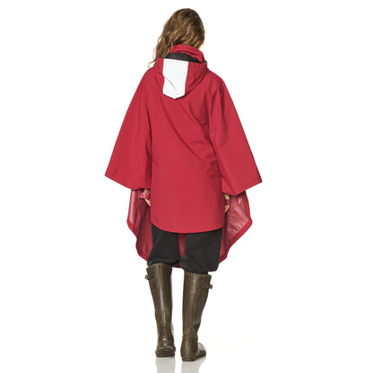 Happy Rainy Days Bikecape Reflectie Donker rood