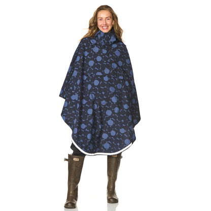 Happy Rainy Days Bikecape Reflectie AOP Dress Blue/ Black