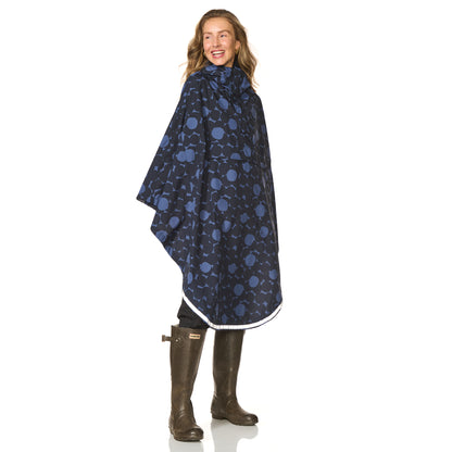 Happy Rainy Days Bikecape Reflectie AOP Dress Blue/ Black