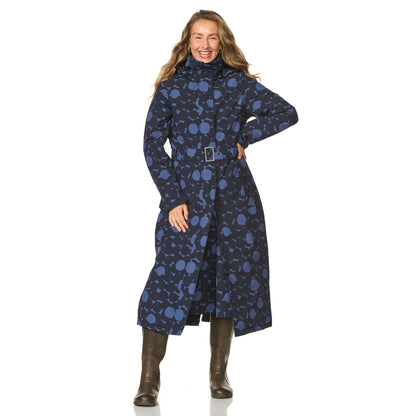 Happy Rainy Days Extra Long Raincoat Quilted Toronto Burgandy Red 