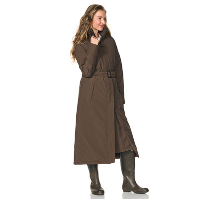 Happy Rainy Days Extra langer Regenmantel gesteppt Toronto Dark Brown