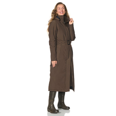 Happy Rainy Days Extra langer Regenmantel gesteppt Toronto Dark Brown