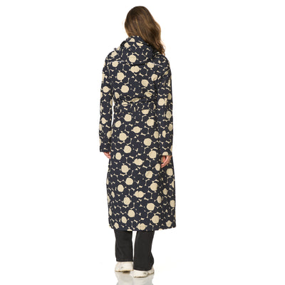 Happy Rainy Days Extra Long Raincoat Montreal AOP Beige/Blau Graphit