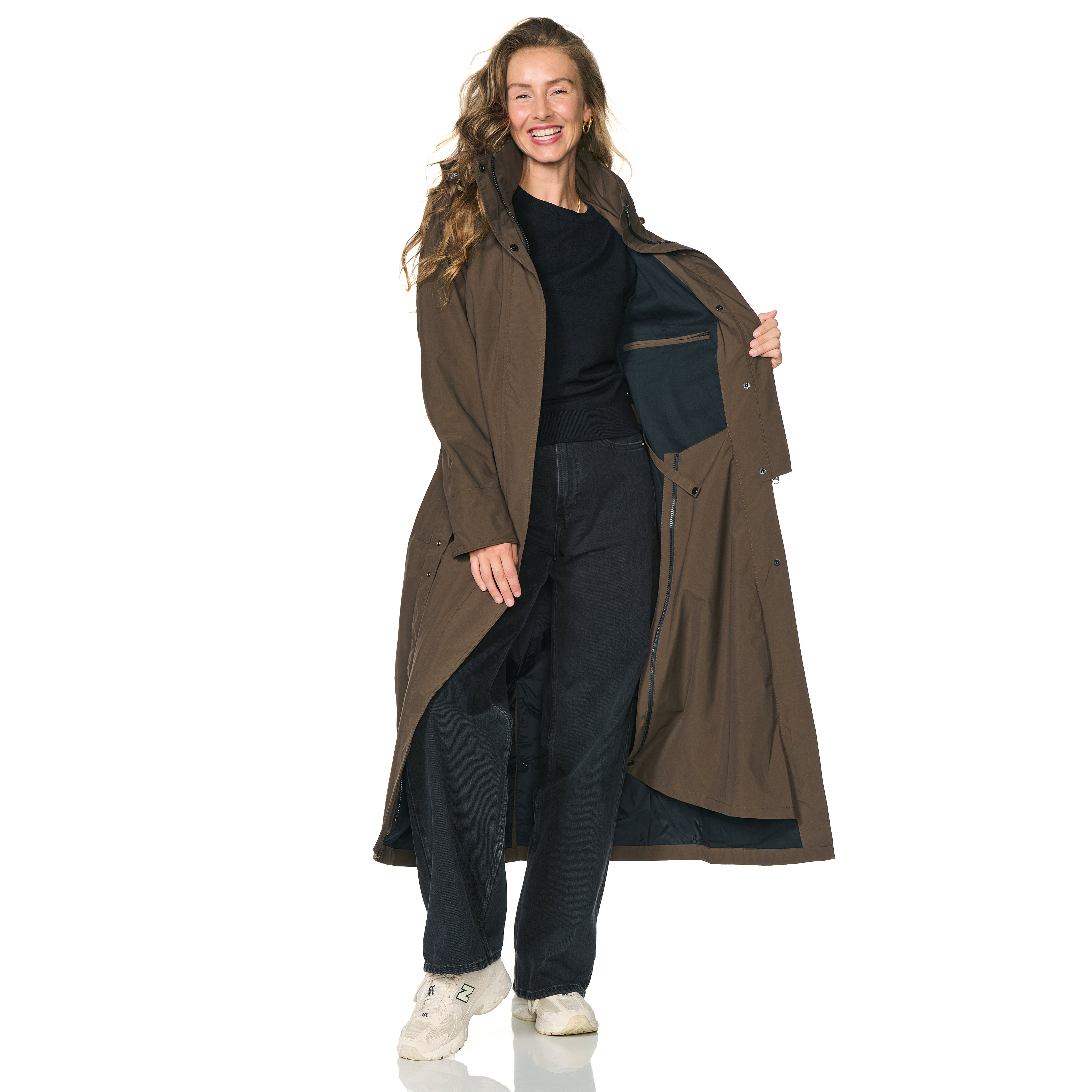 Happy Rainy Days Extra Long Raincoat Montreal Dark Brown